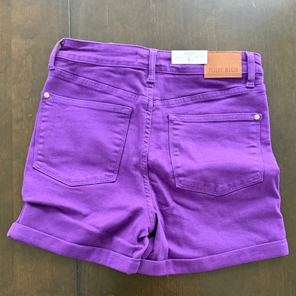 Judy Blue Bold Purple Jean Shorts - Picture 3 of 3
